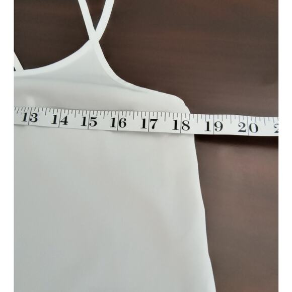 Abercrombie & Fitch Strappy Tank Top women's Size L Cream Color Crepe Pullover - Picture 5 of 10